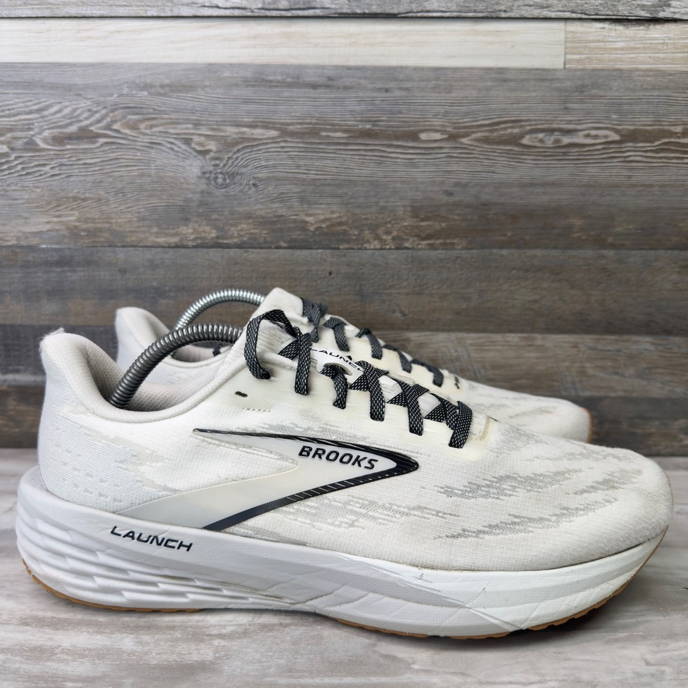Brooks Launch Women Size 12 Running Shoes DNA FLASH Athletic White 1204391B135
